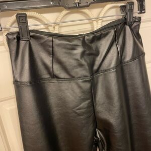 Fleece Lined Leather Leggings